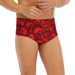 Red Punk Skull Pattern Print Men's Briefs