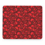 Red Punk Skull Pattern Print Mouse Pad