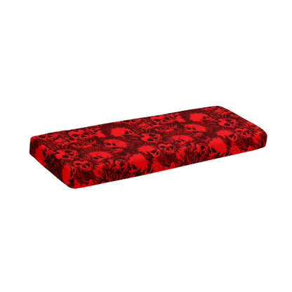 Red Punk Skull Pattern Print Piano Keyboard Cover