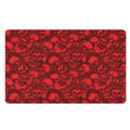 Red Punk Skull Pattern Print Polyester Doormat