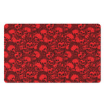 Red Punk Skull Pattern Print Polyester Doormat