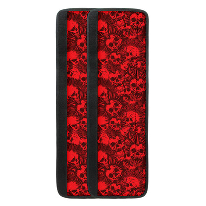 Red Punk Skull Pattern Print Refrigerator Handle Covers