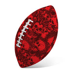 Red Punk Skull Pattern Print Rugby Ball