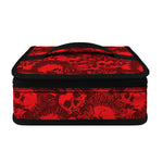 Red Punk Skull Pattern Print Small Lunch Bag