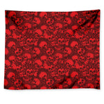 Red Punk Skull Pattern Print Tapestry