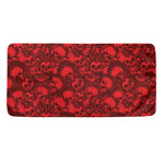 Red Punk Skull Pattern Print Towel