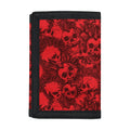 Red Punk Skull Pattern Print Trifold Wallet