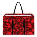 Red Punk Skull Pattern Print Utility Tote Bag
