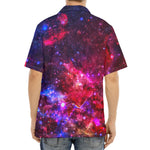 Red Purple Nebula Galaxy Space Print Aloha Shirt