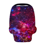 Red Purple Nebula Galaxy Space Print Baby Seat Cover