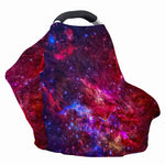 Red Purple Nebula Galaxy Space Print Baby Seat Cover
