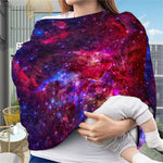 Red Purple Nebula Galaxy Space Print Baby Seat Cover