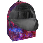 Red Purple Nebula Galaxy Space Print Backpack