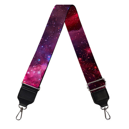 Red Purple Nebula Galaxy Space Print Bag Strap