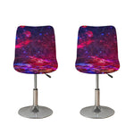 Red Purple Nebula Galaxy Space Print Bar Stool Covers