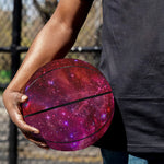 Red Purple Nebula Galaxy Space Print Basketball