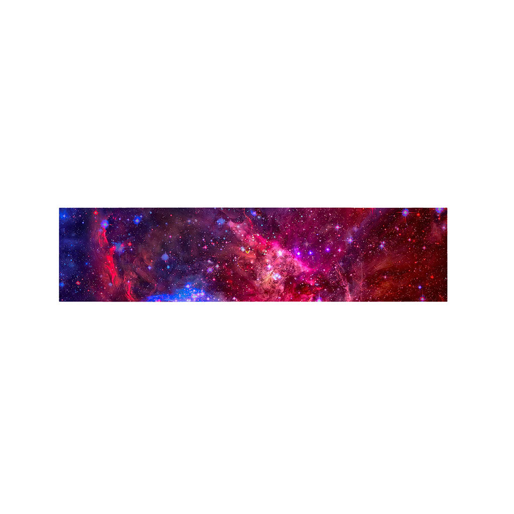 Red Purple Nebula Galaxy Space Print Bed Runner