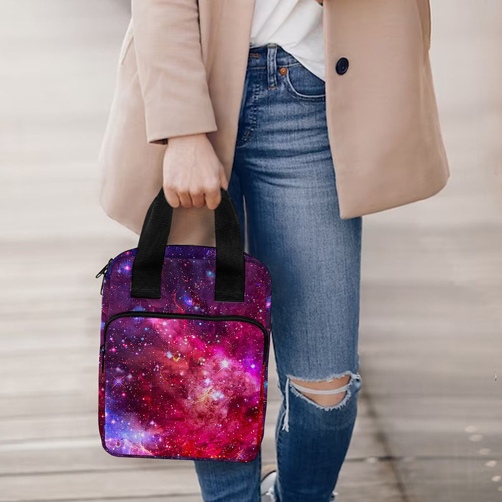 Red Purple Nebula Galaxy Space Print Bible Tote Bag