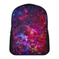 Red Purple Nebula Galaxy Space Print Casual Backpack