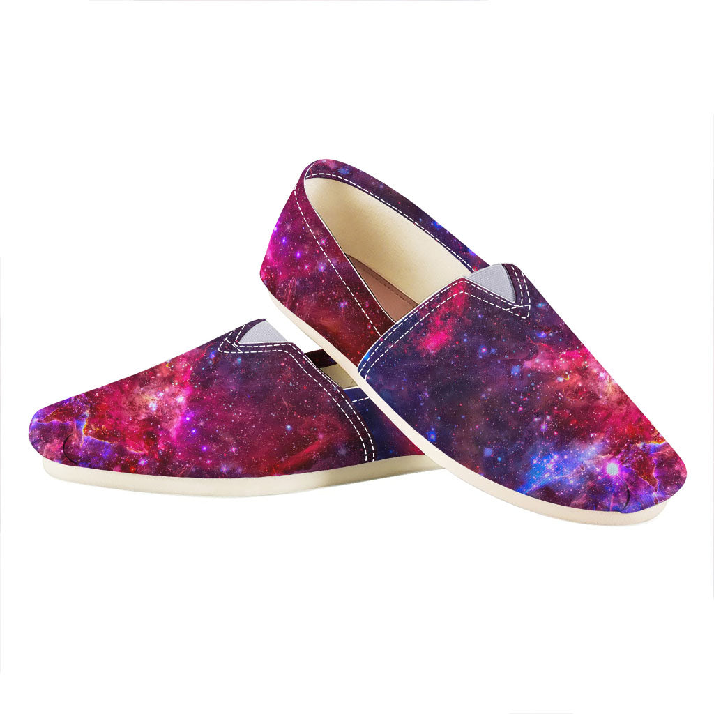 Red Purple Nebula Galaxy Space Print Casual Shoes