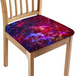 Red Purple Nebula Galaxy Space Print Chair Cushion Cover