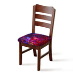 Red Purple Nebula Galaxy Space Print Chair Cushion Cover
