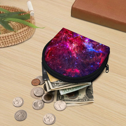 Red Purple Nebula Galaxy Space Print Coin Purse