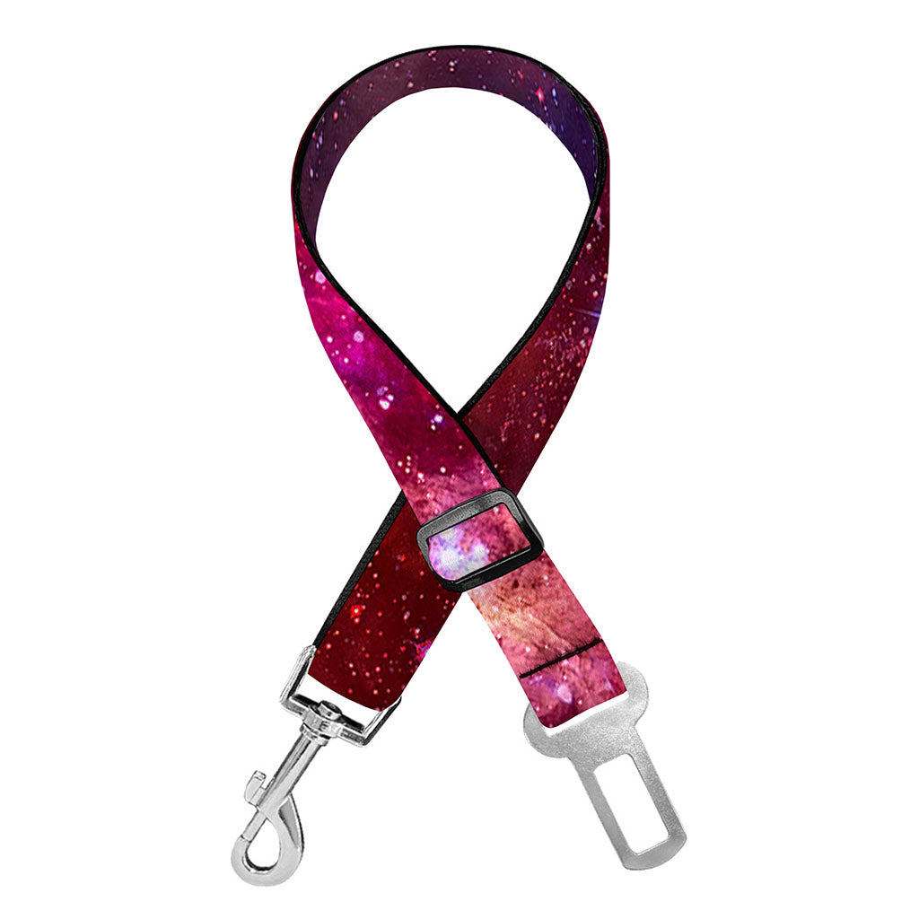 Red Purple Nebula Galaxy Space Print Dog Seat Belt