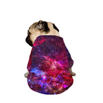 Red Purple Nebula Galaxy Space Print Dog Zip Up Jacket