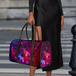 Red Purple Nebula Galaxy Space Print Duffle Bag