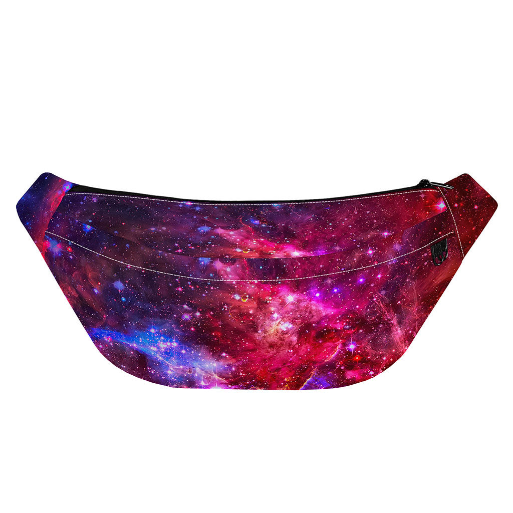 Red Purple Nebula Galaxy Space Print Fanny Pack