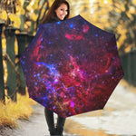 Red Purple Nebula Galaxy Space Print Foldable Umbrella