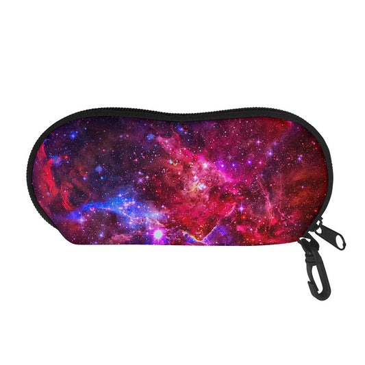 Red Purple Nebula Galaxy Space Print Glasses Case