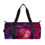 Red Purple Nebula Galaxy Space Print Gym Bag