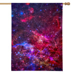 Red Purple Nebula Galaxy Space Print House Flag
