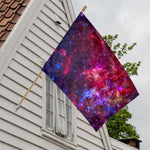 Red Purple Nebula Galaxy Space Print House Flag