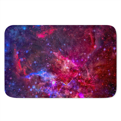 Red Purple Nebula Galaxy Space Print Indoor Door Mat