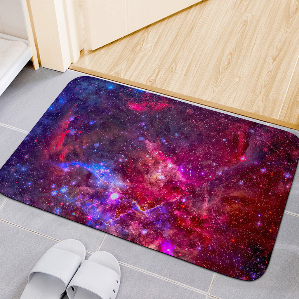 Red Purple Nebula Galaxy Space Print Indoor Door Mat