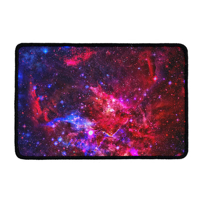 Red Purple Nebula Galaxy Space Print Kitchen Mat