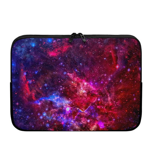 Red Purple Nebula Galaxy Space Print Laptop Sleeve