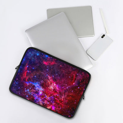 Red Purple Nebula Galaxy Space Print Laptop Sleeve