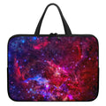 Red Purple Nebula Galaxy Space Print Laptop Sleeve With Handle