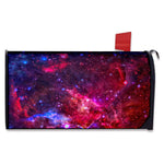 Red Purple Nebula Galaxy Space Print Mailbox Cover