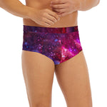Red Purple Nebula Galaxy Space Print Men's Briefs