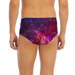 Red Purple Nebula Galaxy Space Print Men's Briefs