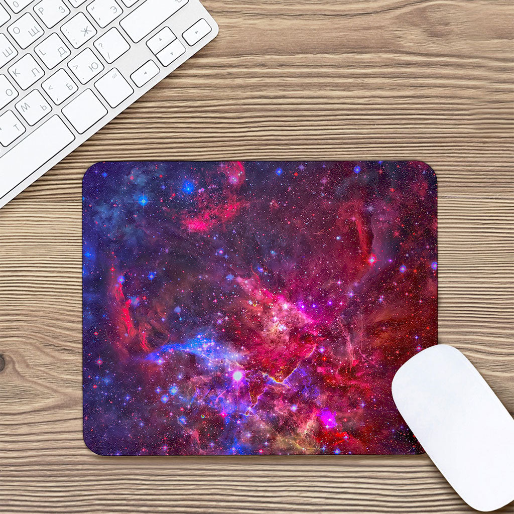 Red Purple Nebula Galaxy Space Print Mouse Pad