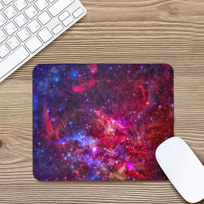 Red Purple Nebula Galaxy Space Print Mouse Pad