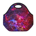 Red Purple Nebula Galaxy Space Print Neoprene Lunch Bag