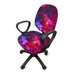 Red Purple Nebula Galaxy Space Print Office Chair Cover