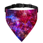 Red Purple Nebula Galaxy Space Print Over The Collar Dog Bandana